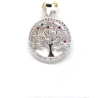 COLGANTE PLATA CIRCONITA COLOR 20 MM