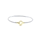 PULSERAS PLATA LISA BICOLOR                                           