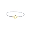 PULSERAS PLATA LISA BICOLOR
