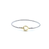 PULSERAS PLATA LISA BICOLOR