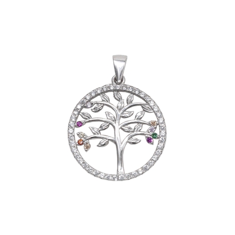 COLGANTE PLATA CIRCONITAS COLOR                                       