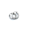 PENDIENTE PLATA ARO RIZADO 4 MM 1,5 CM
