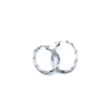 PENDIENTE PLATA ARO OVAL ONDULADO