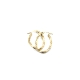 PENDIENTE PLATA ARO OVAL ONDULADO DORADO                              
