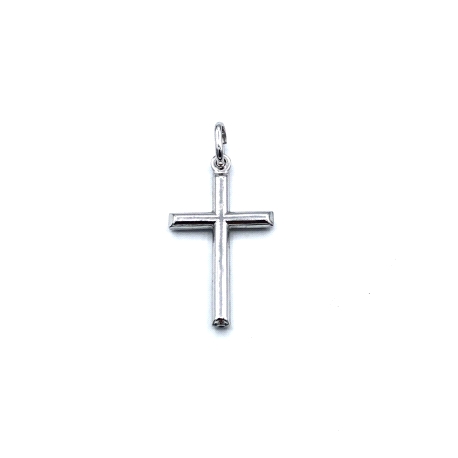 CRUZ PLATA LISA TUBO 26X15                                                                          