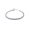 PULSERAS PLATA LISA 3X3