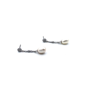 PENDIENTE PLATA CIRCONITAS PERLA                                                                    
