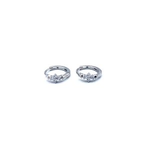 PENDIENTE PLATA ARO CIRCONITAS 15 MM                                                                