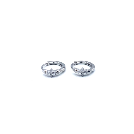 PENDIENTE PLATA ARO CIRCONITAS 15 MM                                                                