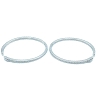 PENDIENTE PLATA ARO CIRCONITAS 40 MM