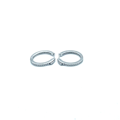 PENDIENTE PLATA ARO CIRCONITAS 20 MM                                                                