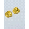 PENDIENTE PLATA LISO PERLA 30 MM BAÑO OR