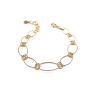 PULSERAS PLATA LISA BAÑO ORO