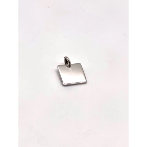 PLACA PLATA LISA 1,3 X 1,3 CM                                                                       