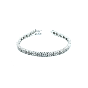 PULSERAS PLATA RIVIER DOBLE CARRIL                                                                  