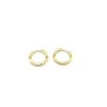 PENDIENTE PLATA ARO LISO 14 MM BAÑO ORO