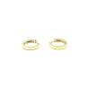 PENDIENTE PLATA ARO LISO 10 MM BAÑO ORO                                                             