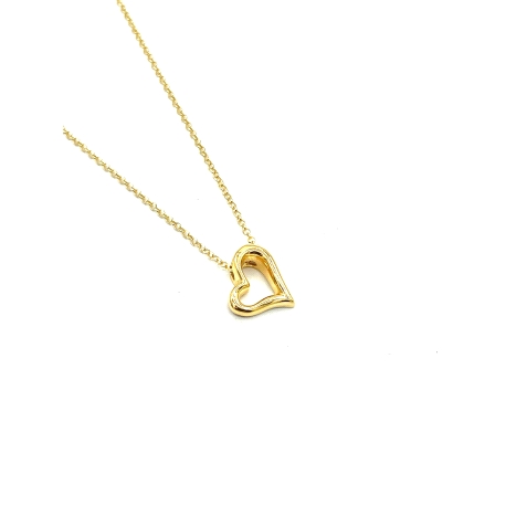 GARGANTILLA PLATA LISA CORAZON                                                                      