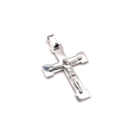 CRUZ PLATA CRISTO 4,5 X 3 CM                                                                        