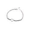 PULSERAS PLATA LISA RODIO