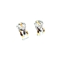 PENDIENTE PLATA LISO BICOLOR OMEGA                                                                  
