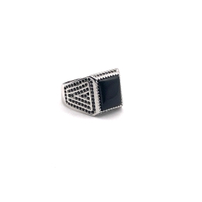 SORTIJA PLATA ONIX                                                                                  