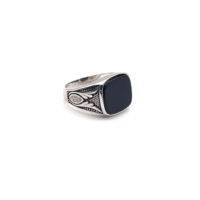SORTIJA PLATA ONIX                                                                                  