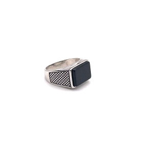 SORTIJA PLATA ONIX                                                                                  