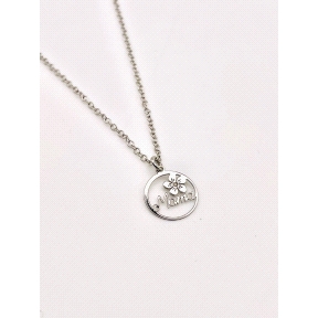 GARGANTILLA PLATA LISA MAMA                                                                         