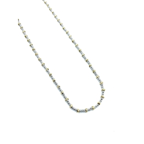 GARGANTILLA PLATA LISA BICOLOR                                                                      