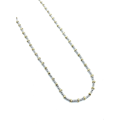 GARGANTILLA PLATA LISA BICOLOR                                                                      