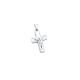 CRUZ PLATA LISA CRISTO RODIO 2,5 X 2 CM                                                             