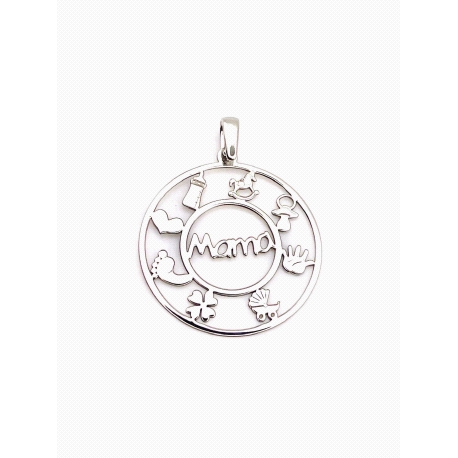 COLGANTE PLATA LISO MAMA                                                                            
