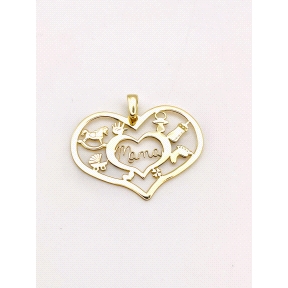 COLGANTE PLATA LISO MAMA CORAZON                                                                    