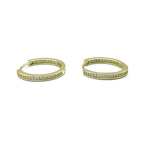 PENDIENTE PLATA ARO 18 MM CIRC. BAÑO ORO                                                            