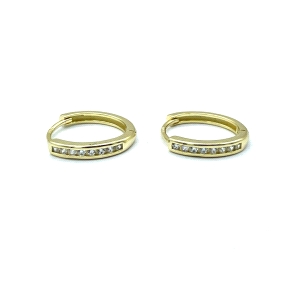 PENDIENTE PLATA ARO 15 MM CIRC. BAÑO ORO                                                            