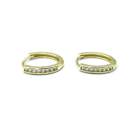 PENDIENTE PLATA ARO 15 MM CIRC. BAÑO ORO                                                            
