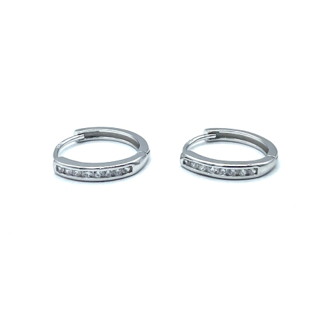 PENDIENTE PLATA ARO 15 MM CIRCONITAS                                                                