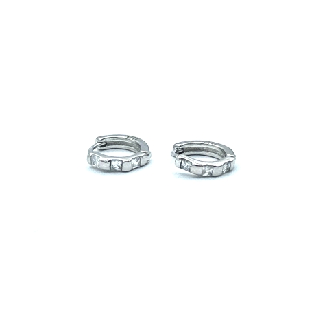 PENDIENTE PLATA ARO CIRCONITAS                                                                      