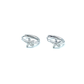 PENDIENTE PLATA ARO CIRCONITAS                                                                      