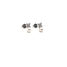 PENDIENTE PLATA CIRCONITAS PERLA                                                                    