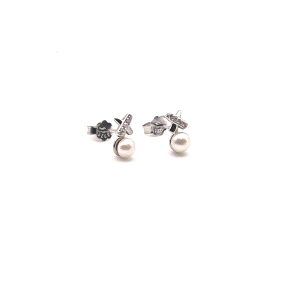 PENDIENTE PLATA CIRCONITAS PERLA                                                                    