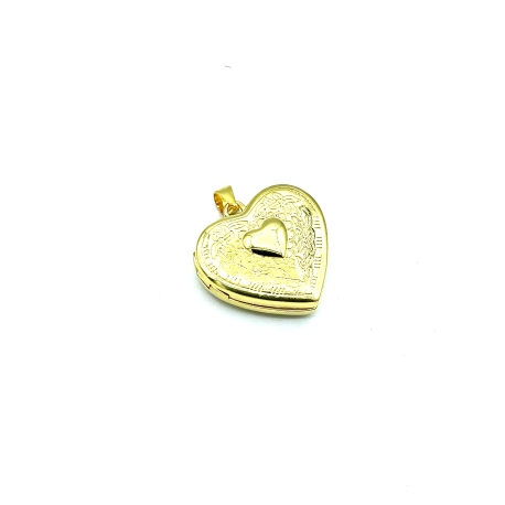 DIGES PLATA CORAZON BAÑO ORO                                                                        