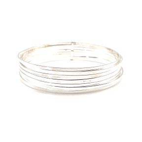 PULSERA PLATA LISA SEMANARIO 70 MM                                                                  