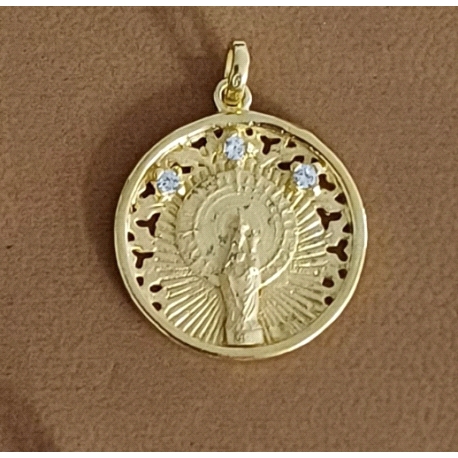 COLGANTE PLATA VIRGEN PILAR 22 M BAÑO OR                                                            