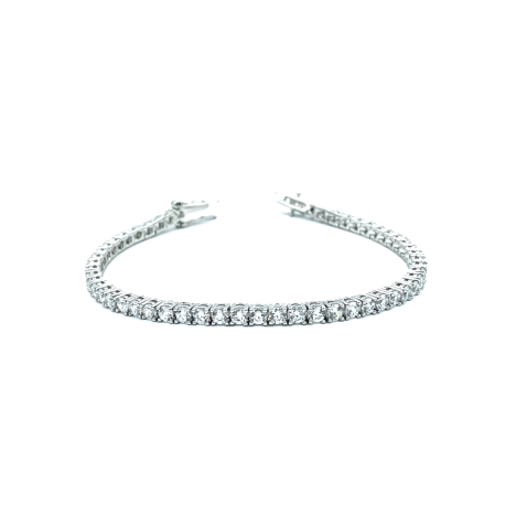 PULSERAS PLATA RIVIER 4 GARRAS 3 MM 18 C                                                            