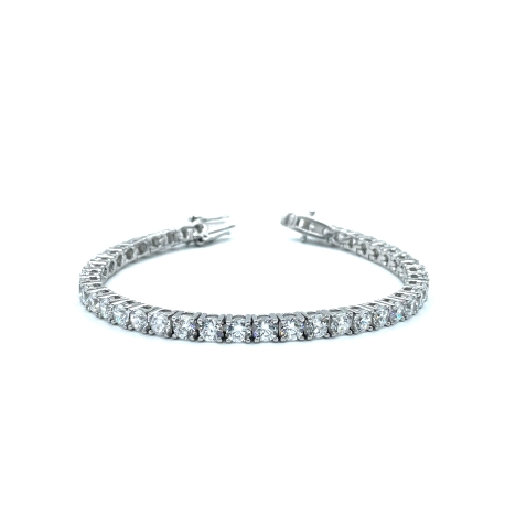 PULSERAS PLATA RIVIER 4 GARRAS 4 MM 18 C                                                            