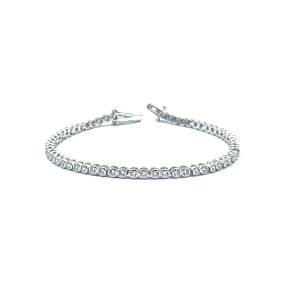 PULSERAS PLATA RIVIER CHATON 2MM 18 CM                                                              