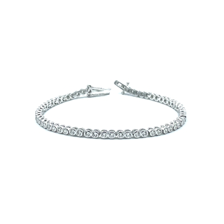 PULSERAS PLATA RIVIER CHATON 2MM 18 CM                                                              