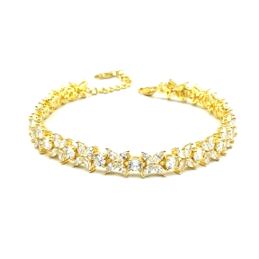 PULSERAS PLATA CIRCONITAS BAÑO ORO                                                                  